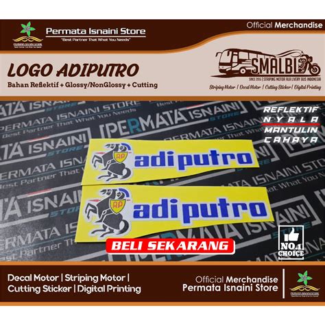 Jual Sticker Adiputro Logo New Reflektif Nyala Reflective Ala