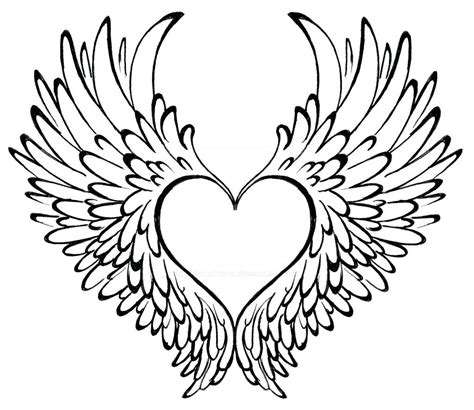 Heart With Wings Drawing | Free download on ClipArtMag