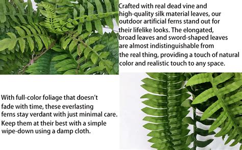 Amazon Qianwe Uv Resistant Lifelike Artificial Boston Fern