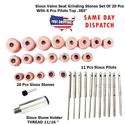 Sioux Valve Seat Grinding Wheels Set Pcs With Pcs Pilots X