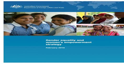 Pdf Gender Equality And Womens Empowerment Strategy Gender Equality