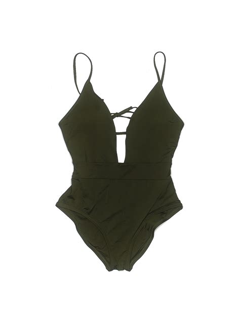 Becca Solid Green One Piece Swimsuit Size M 57 Off Thredup