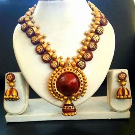 Uttam Creation Terracotta Party Wear Necklace Set At Rs Piece In