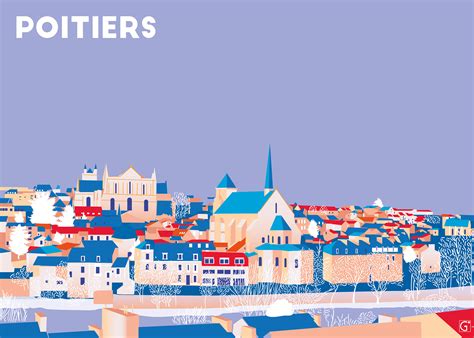 Illustration De La Ville De Poitiers On Behance