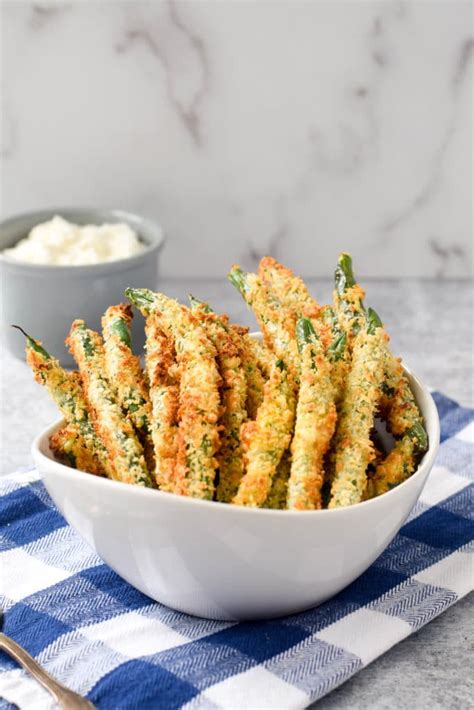 Air Fryer Parmesan Green Bean Fries West Of The Loop