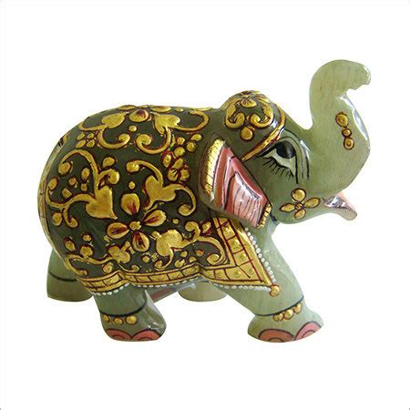 Hand Carved Green Jade Elephant At Best Price In Jaipur Semiprecious