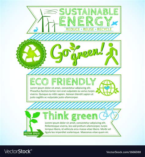 Go green poster Royalty Free Vector Image - VectorStock