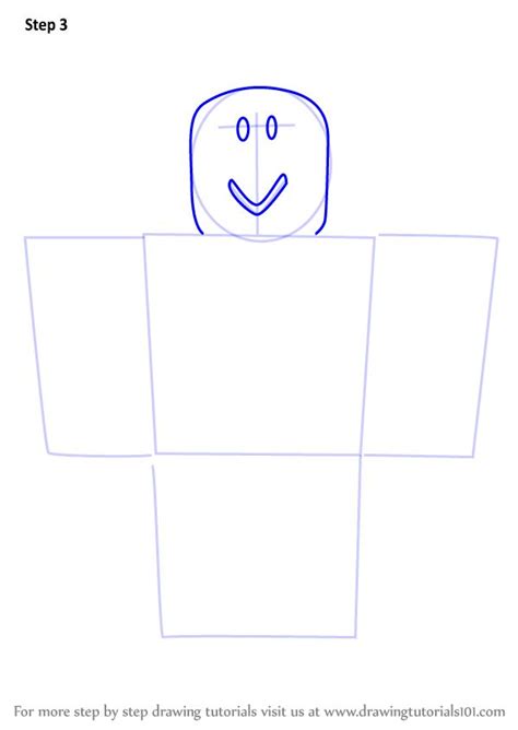 Learn How To Draw Noob From Roblox Roblox Step By Step Drawing