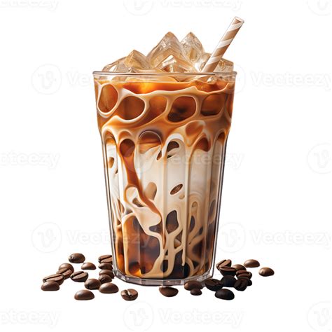 Iced Coffee With Cream Milk Perfect For Drink Catalog Ai Generated