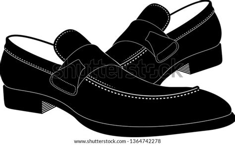 Mens Black Shoes Vector Illustration Stock Vector (Royalty Free) 1364742278 | Shutterstock