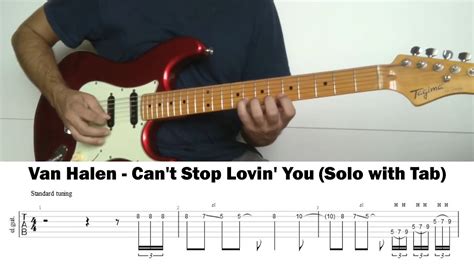 Van Halen Can T Stop Lovin You Solo With Tab YouTube