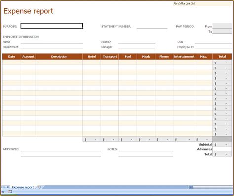 Expense Sheet Business Expenses Template Free Download Templates-2 ...