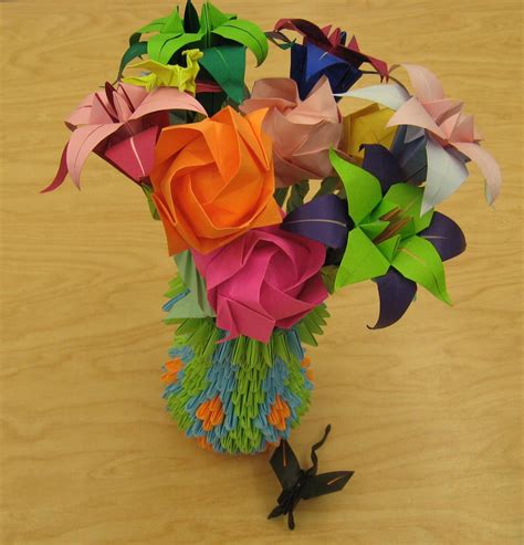 Origami Flower Vase By Landon104 On Deviantart