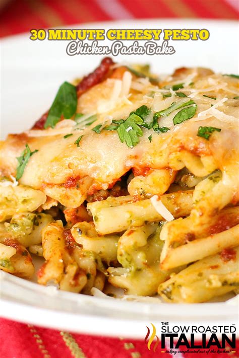 Cheesy Pesto And Chicken Pasta Bake In 30 Minutes