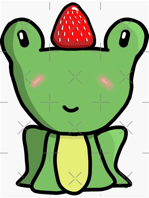 Strawberry Frog Sticker For Sale By Sarah Anne Redbubble