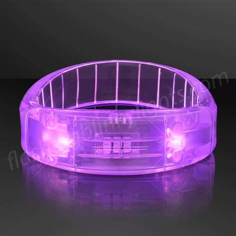 Purple LED Light Up Fashion Bracelets | FlashingBlinkyLights