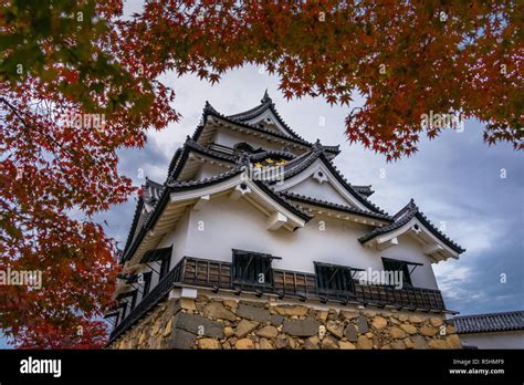 Autumn at Hikone Castle. Hikone castle is 1 of 12 original castles in ...