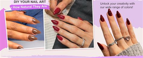 Amazon KQueenest Hot Pink Press On Nails Short Almond Pcs