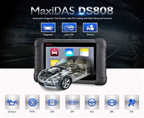 AUTEL MaxiDAS DS808 KIT Tablet Diagnostic Tool Full Set