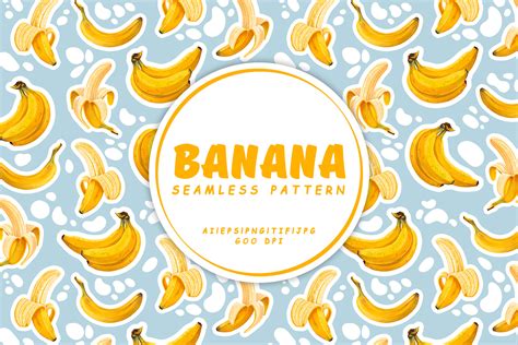 Seamless Pattern with Banana Graphic by MPetrovskaya · Creative Fabrica