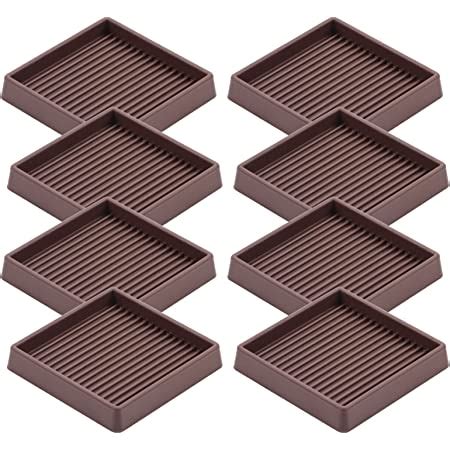 Amazon Jayen 3x3 Square Rubber Furniture Caster Cups Set Of 4 8