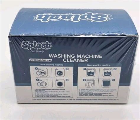 Splash Spotless Washing Machine Cleaner Deep Cleaning All Washers Nip 6 Tablets Ebay