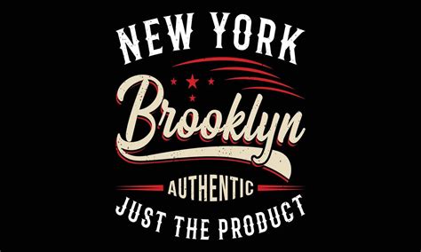 New York Brooklyn T-shirt Design Illustration. 12956618 Vector Art at ...