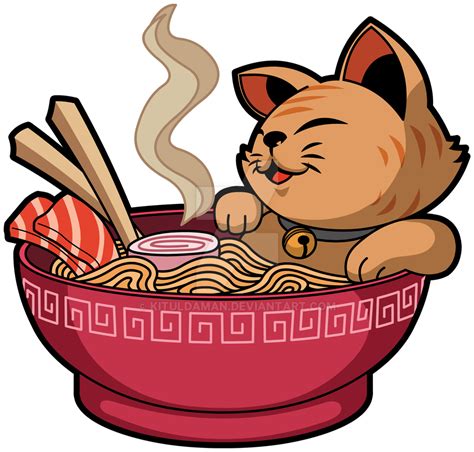 Cat ramen ver2 by kituldaman on DeviantArt