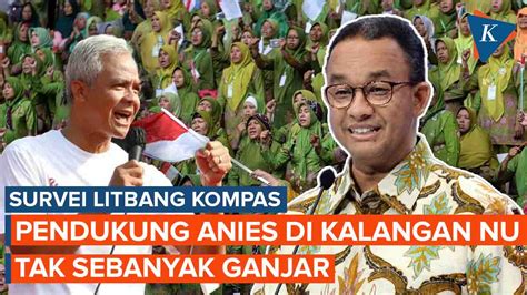 Survei Litbang Kompas Pamor Anies Di Kalangan Nu Masih Kalah Dari Ganjar Prabowo