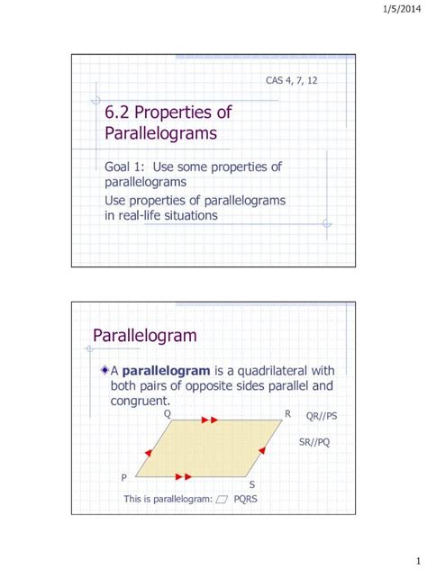 Pdf 62 Properties Of Parallelograms