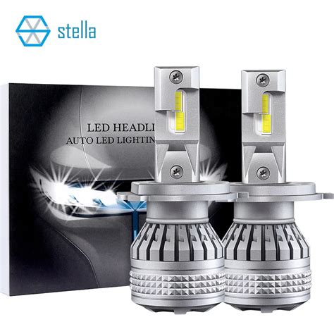 Stellaglob 2 Pcs 45w High Power Canbus Led Auto Headlight Bulb H4 H7