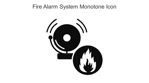 Fire Alarm System Monotone Icon In Powerpoint Pptx Png And Editable Eps