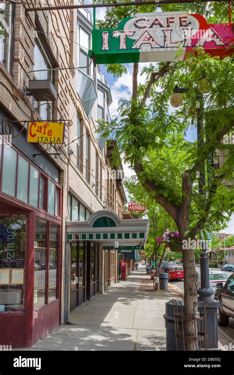 Shops and restaurants on Montana Avenue in downtown Billings, Montana, USA Stock Photo - Alamy