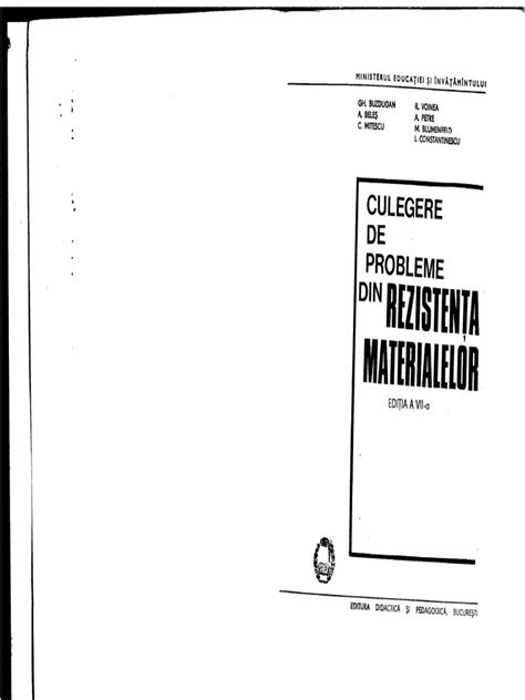 Pdf Rezistenta Materialelor Gh Buzdugan Dokumen Tips