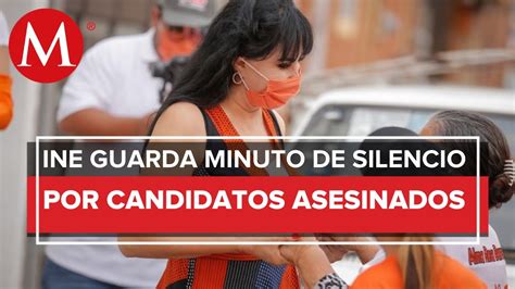 INE Guarda Minuto De Silencio Por Candidatos Asesinados En Proceso