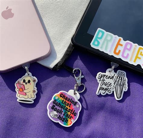 Kindle Phone Charms Bookish Gifts For Mom Usb C Dust Plugs Mini