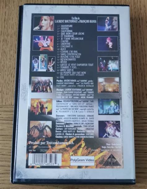 Mylene Farmer Cassette Vhs Concert Live A Bercy Titres