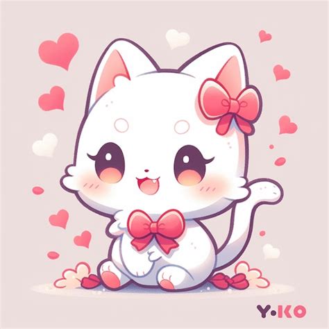 Premium Photo Cute Cat With Valentine