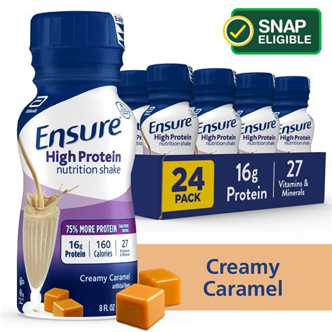 Ensure High Protein Nutritional Shake Creamy Caramel 8 Fl Oz 24 Ct