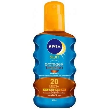 Nivea Sun Protege Broncea Aceite Bronceador SPF20 200 Ml