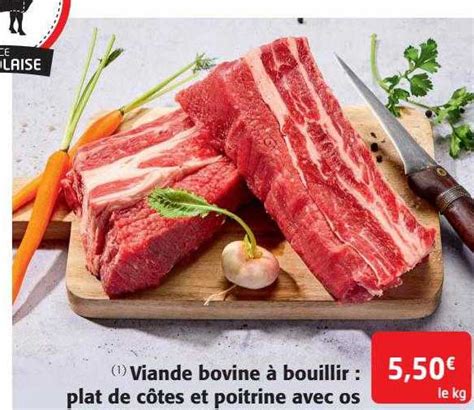 Promo Viande Bovine Bouillir Plat De C Tes Et Poitrine Avec Os Chez