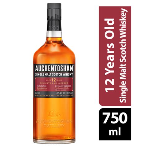 Auchentoshan 12 Year Old Single Malt Scotch Whisky 750 Ml Delivery Or