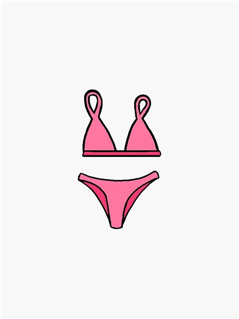 Pink Bikini Sticker By Emmaachristine Redbubble