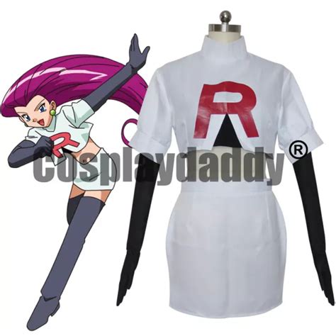 Pocket Monsters Team Rocket Jessie Musashi Uniform Outfit Anime Cosplay