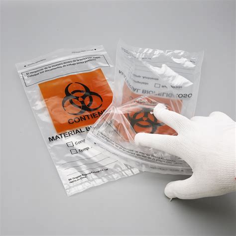 Biohazard Specimen Transport Kangaroo Bag Specimen Bag With Pocket