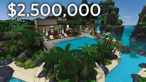 Inside A 2 5 Million Modern Tropical Getaway Bloxburg Tours Roblox