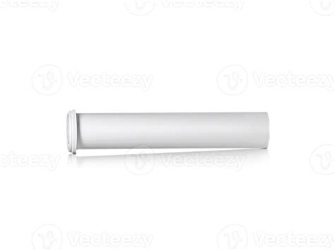 Round White Matte Aluminum Tube With Cap For Effervescent Or Carbon