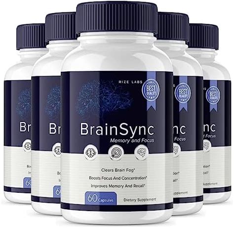 5 Pack Brainsync Advanced Formula Capsules Brain Sync