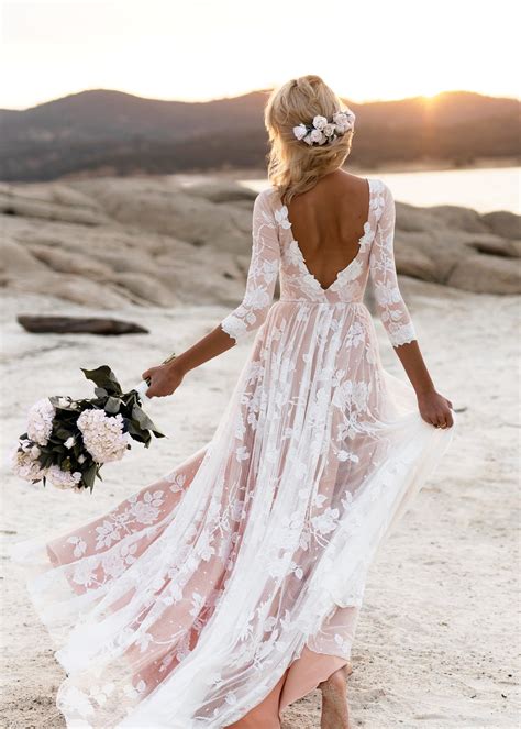 Goddess boho wedding dress 60 photos - Vianawedding.com