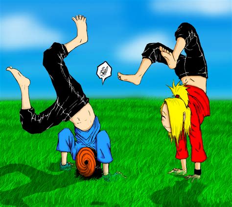 Deidara -n- funny tobi by mizu-fire on DeviantArt